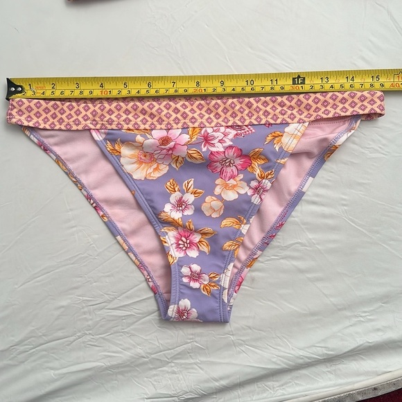 Nanette Lepore Brielle lavender multicolor floral bandeau bikini set - Picture 9 of 15